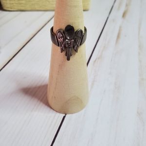 Vintage unique spoon angel ring 925 Size 6